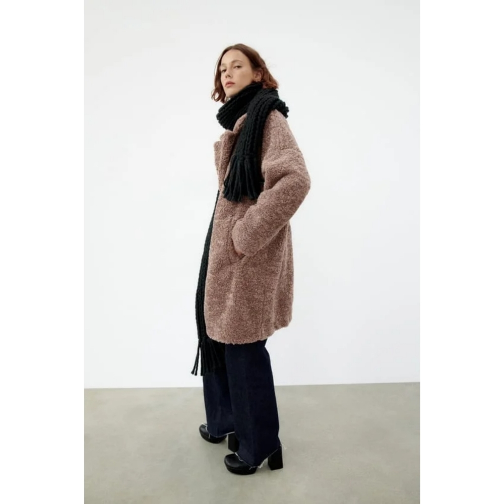 Zara textured teddy jacket - Picture 10 of 17